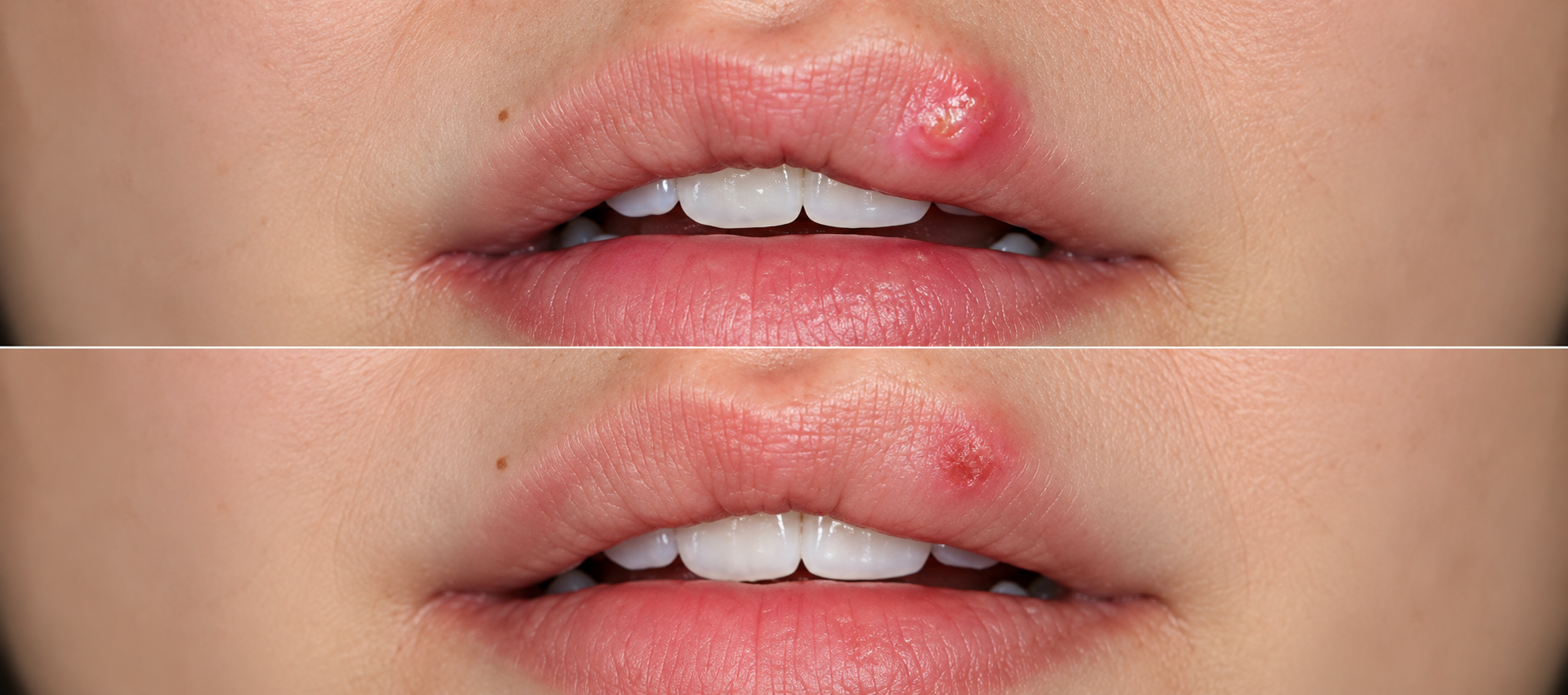 A close-up of a dental examination