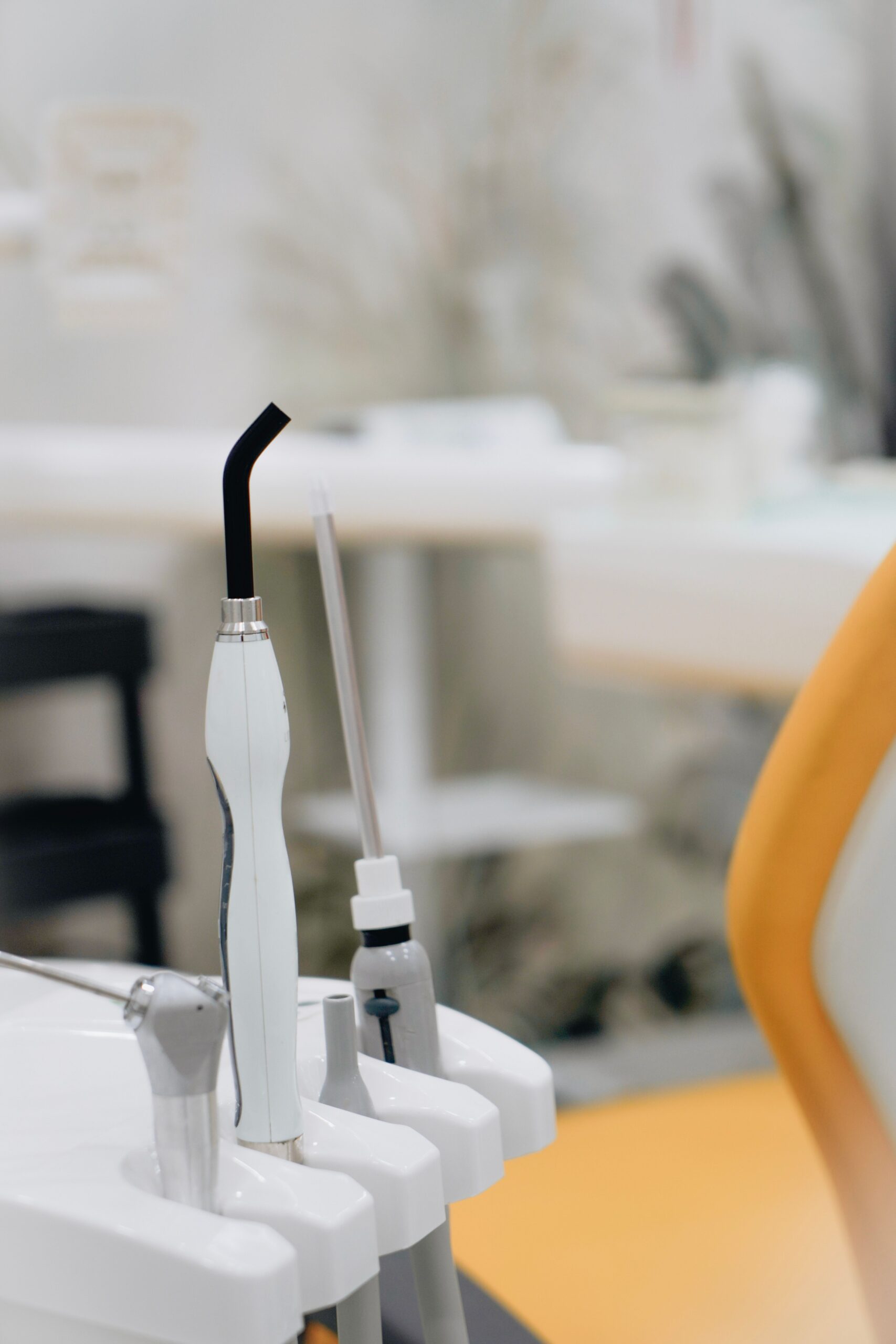 A close-up of a dental examination